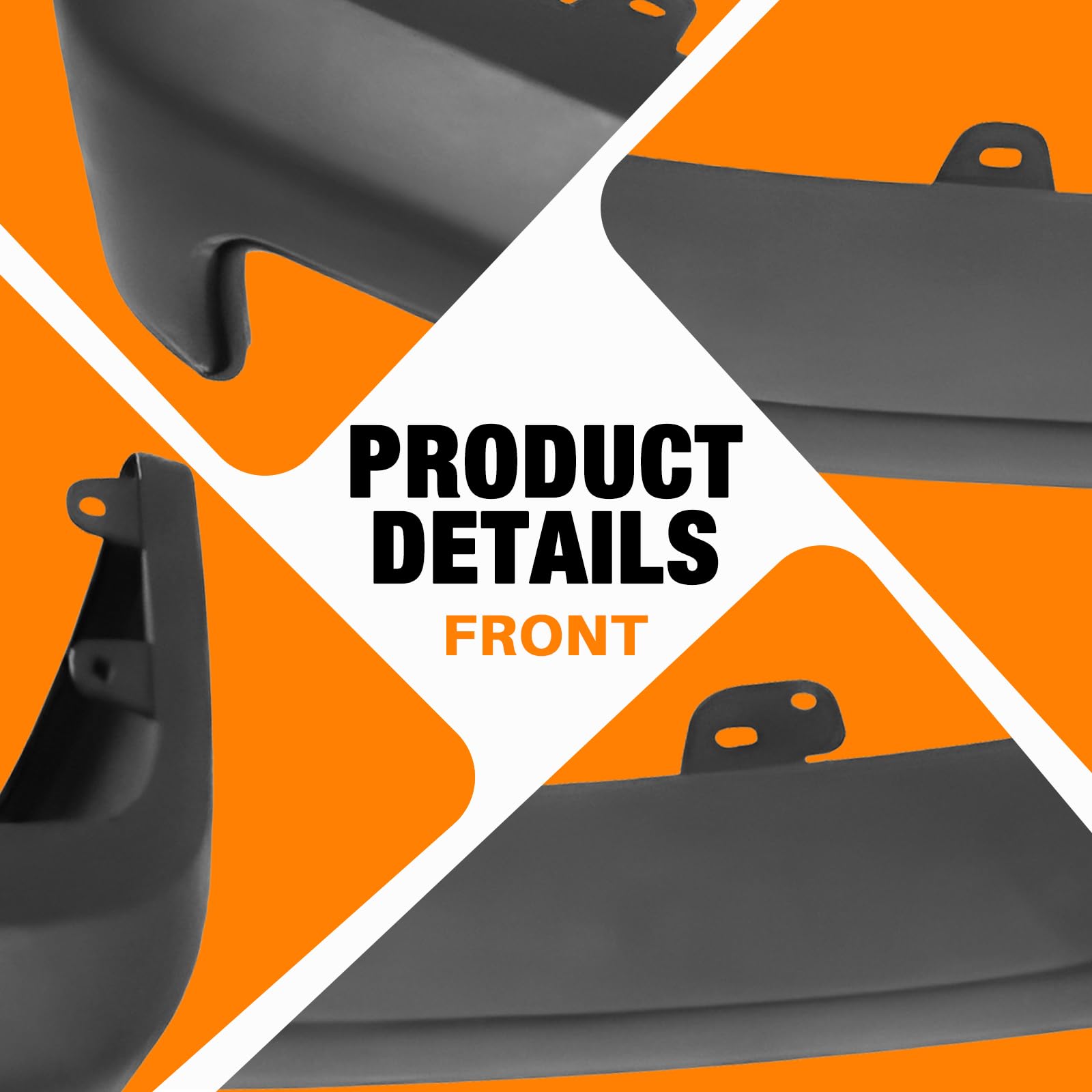 Amazon.com: CarPartsDepot New Front Bumper Mat Black Plastic Cover