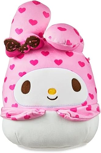 Squishmallow My Melody Sanrio - Peluche de Hello Kitty de 8 pulgadas, con licencia oficial de Kellytoy, juguete de peluche suave y blando
