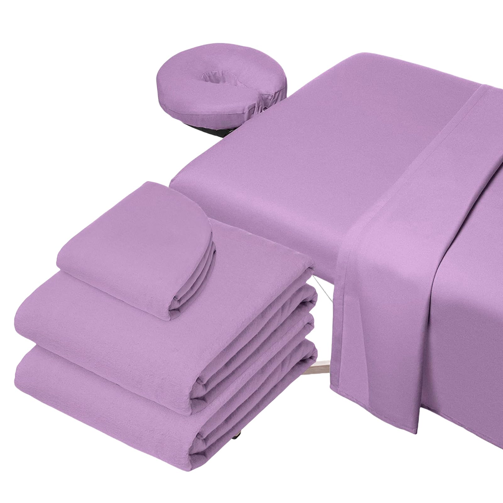 Lot de 3 lits de massage en microfibre, housse de couette pour le visage avec drap et drap-housse