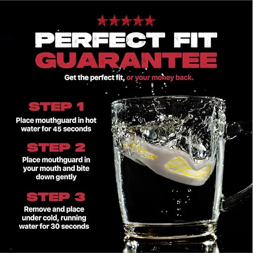 Miniatura 4 de SafeJawz Protector bucal deportivo de triple capa, protector bucal prémium para adultos con estuche para boxeo, baloncesto, lacrosse, fútbol, artes