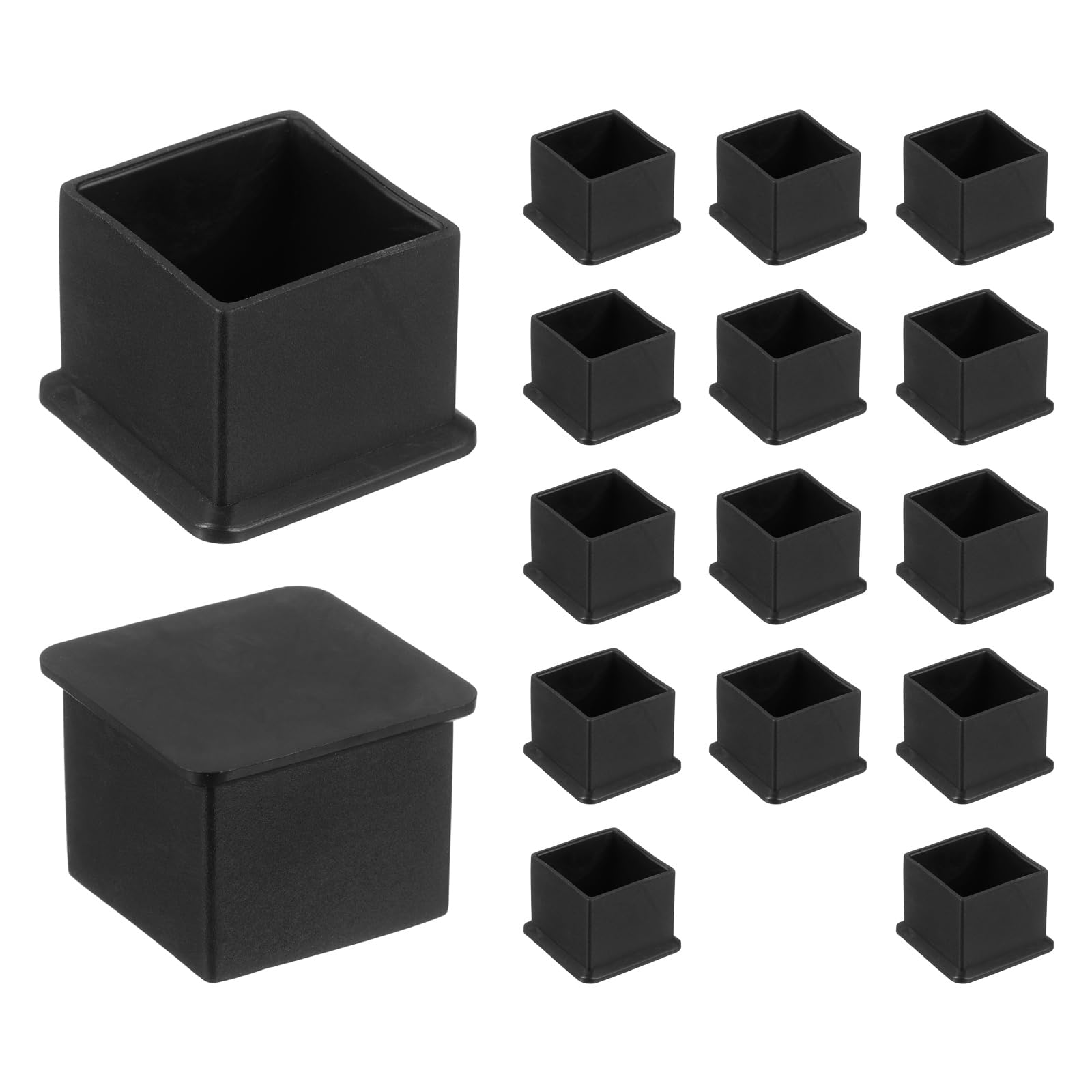 Tapas cuadradas de PVC antideslizantes que protegen superficies delicadas, 30 x 30 mm