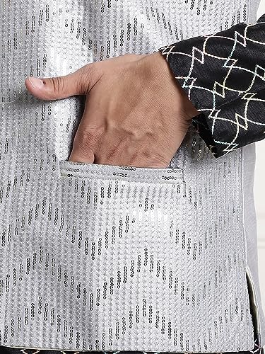 Image of SOJANYA (Since 1958 Men's Silk Blend Kurta and Pyjama with Nehru Jacket