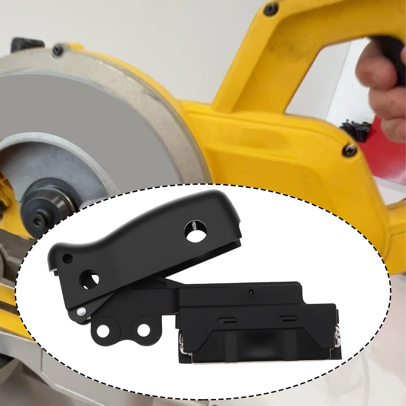 EMSea Interruptor de Encendido Del Gatillo de La Sierra Ingletadora 606056-00 Compatible con DeWalt DW712 DWS780 DW716 DW718 N548978