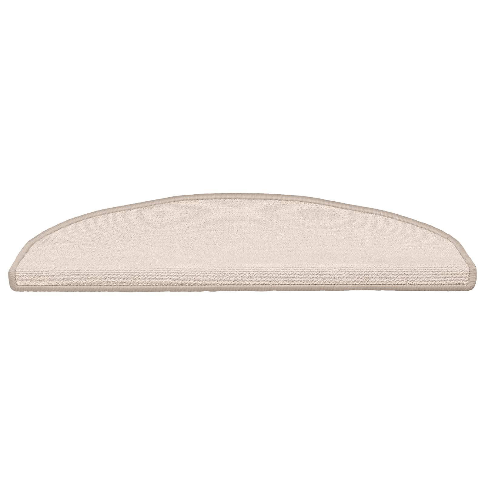 vidaXL Tapis d'escalier Auto-adhésifs 15 pcs Taupe 80 x 24,5 x 3,5 cm, Tapis de Marche semicirculaires, antidérapants, lavables, faciles à Installer, Couvre-Sol, déco Qui étouffe Le Bruit