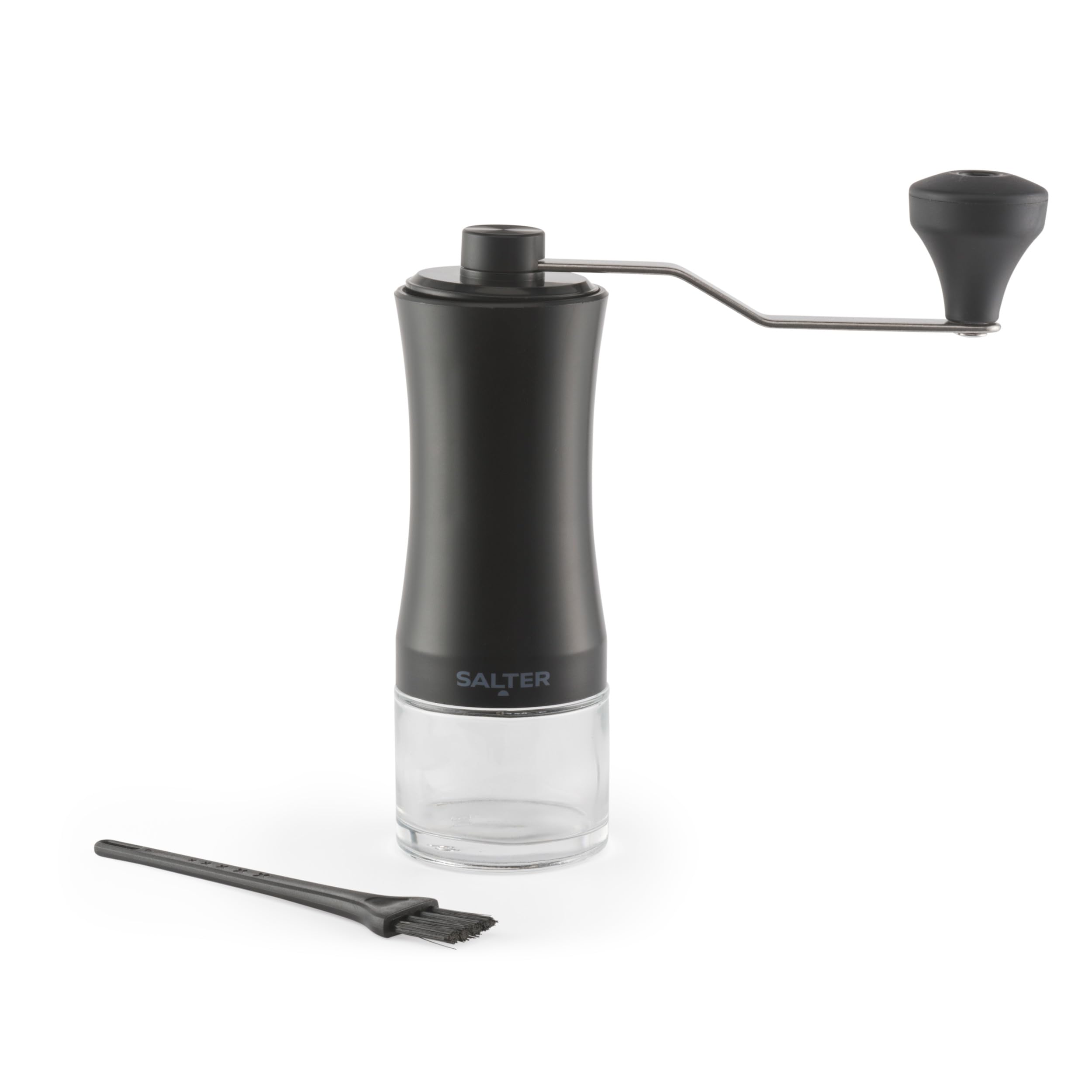 Salter Manual Coffee Grinder – Compact, Easy Clean, Ceramic Burr, Black