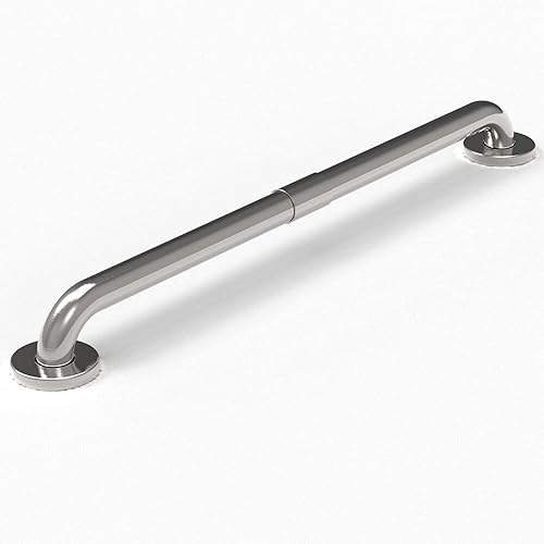 Miniatura 2 de AmeriLuck Barra de agarre de seguridad de baño de acero inoxidable, cumple con la ADA con capacidad de carga de 500 libras (cromo, 12 pulgadas)