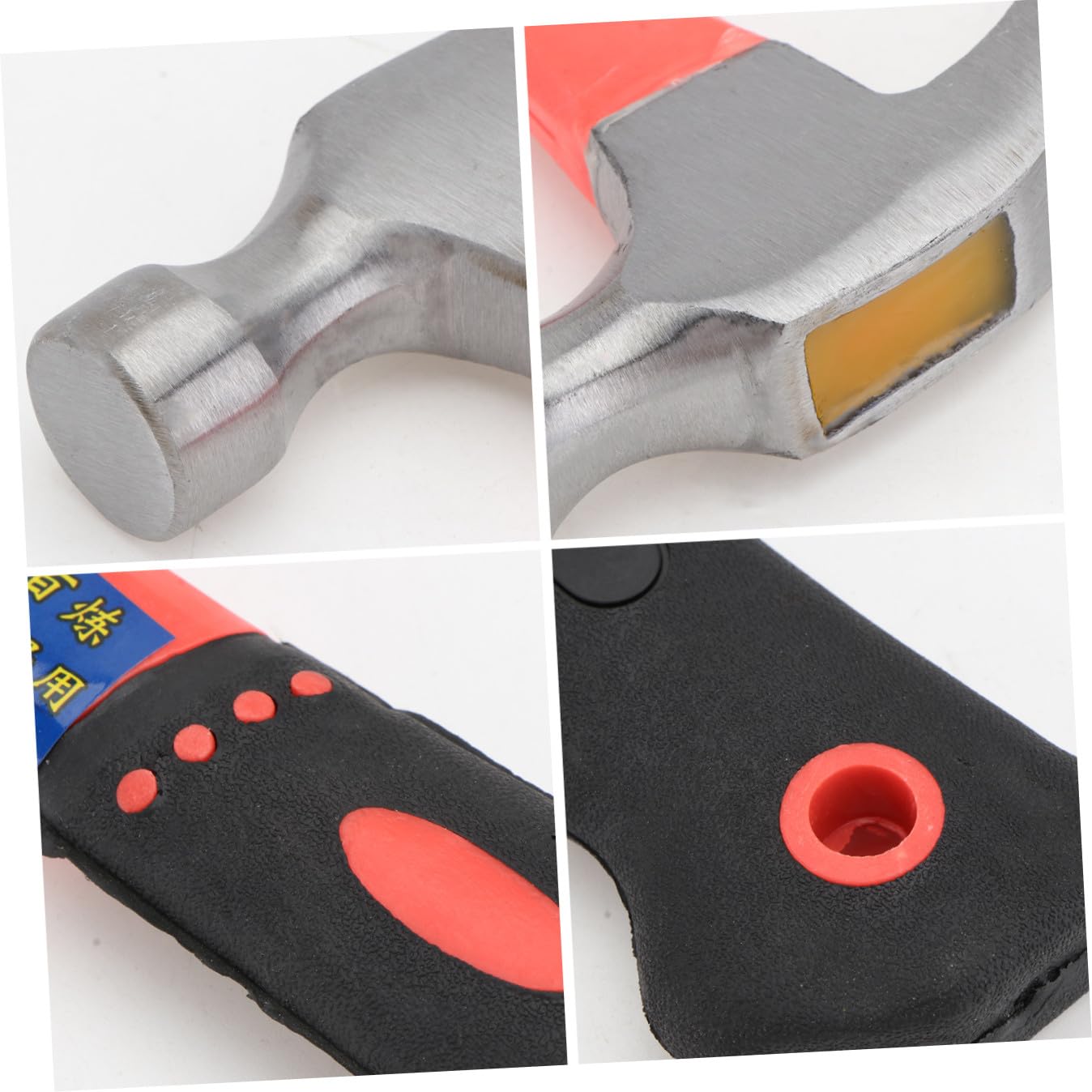 Martillo de Garra Antideslizante Aislado de Acero Negro | Cabeza Magnética, Mango de Varios Estilos, Herramientas de Mano para Sacar Clavos Estilo Aleatorio
