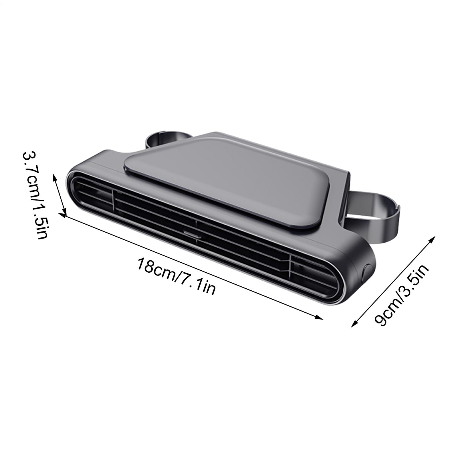 Ventilatore per auto - Raffreddamento 12 V | Circolatore d'aria portatile per cruscotto per SUV, RV, camion, doppia testa girevole a 360°, presa accendisigari