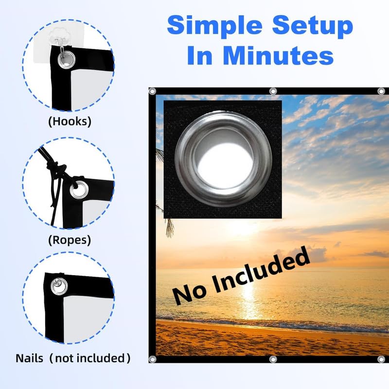 Image of Spline 250 inch, Matte White Screen, 16:9, Foldable, Anti-Crease, Projector Screen for Home Theater /Outdoor Indoor Projection Support (Sale Price is Live & This Price is Live only for Limited time)