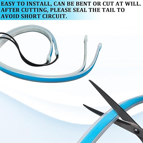 Miniatura 3 de Tira de luz LED para automóviles de 24 pulgadas, tira de luces LED ámbar, luces de circulación diurna para automóvil, tiras de señal de giro para