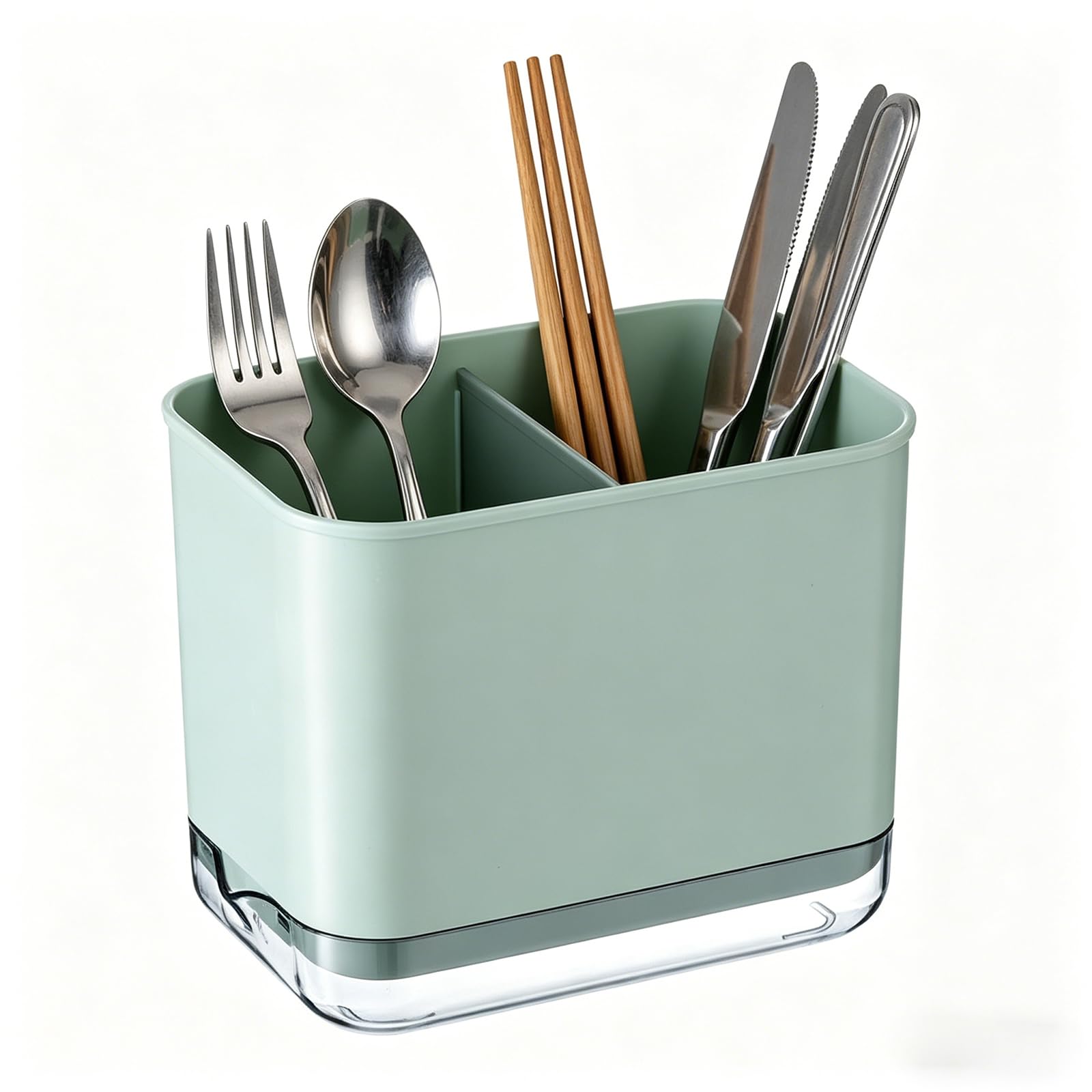 Portaposate Scolapiatti Multiuso in PP - Organizzatore Cucina Bagno, Antiscivolo e Resistente alle Alte Temperature (Verde)