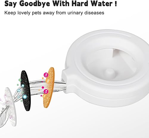 Miniatura 7 de RIZZARI Dispensador de agua de comida para perros alimentador grande de acero inoxidable negro de 4 litros con filtro - Hidratación saludable para