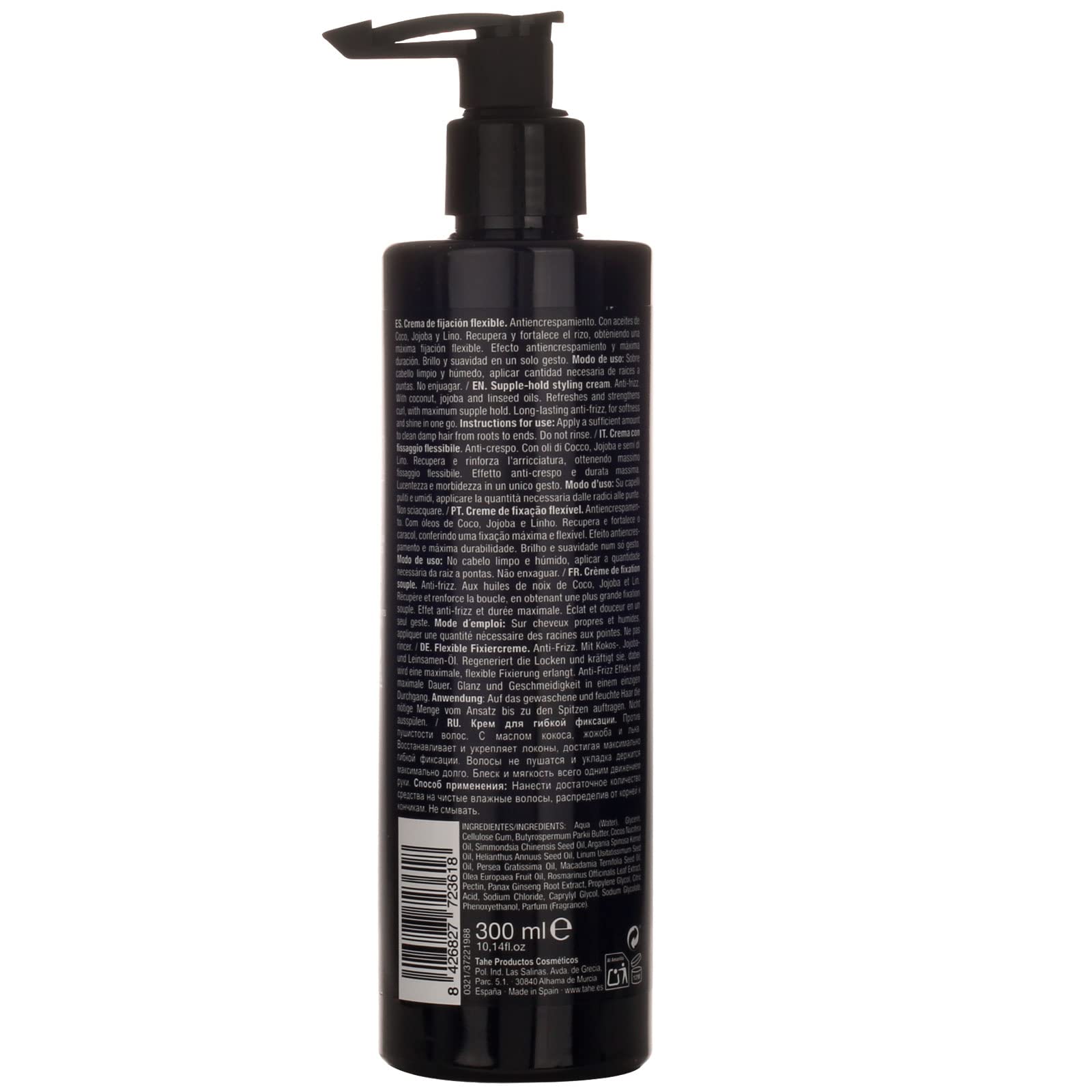 Tahe Magic Rizos Crema capilar de fijación fuerte antiencrespamiento Custards ideal para cabello teñido (300 ml)