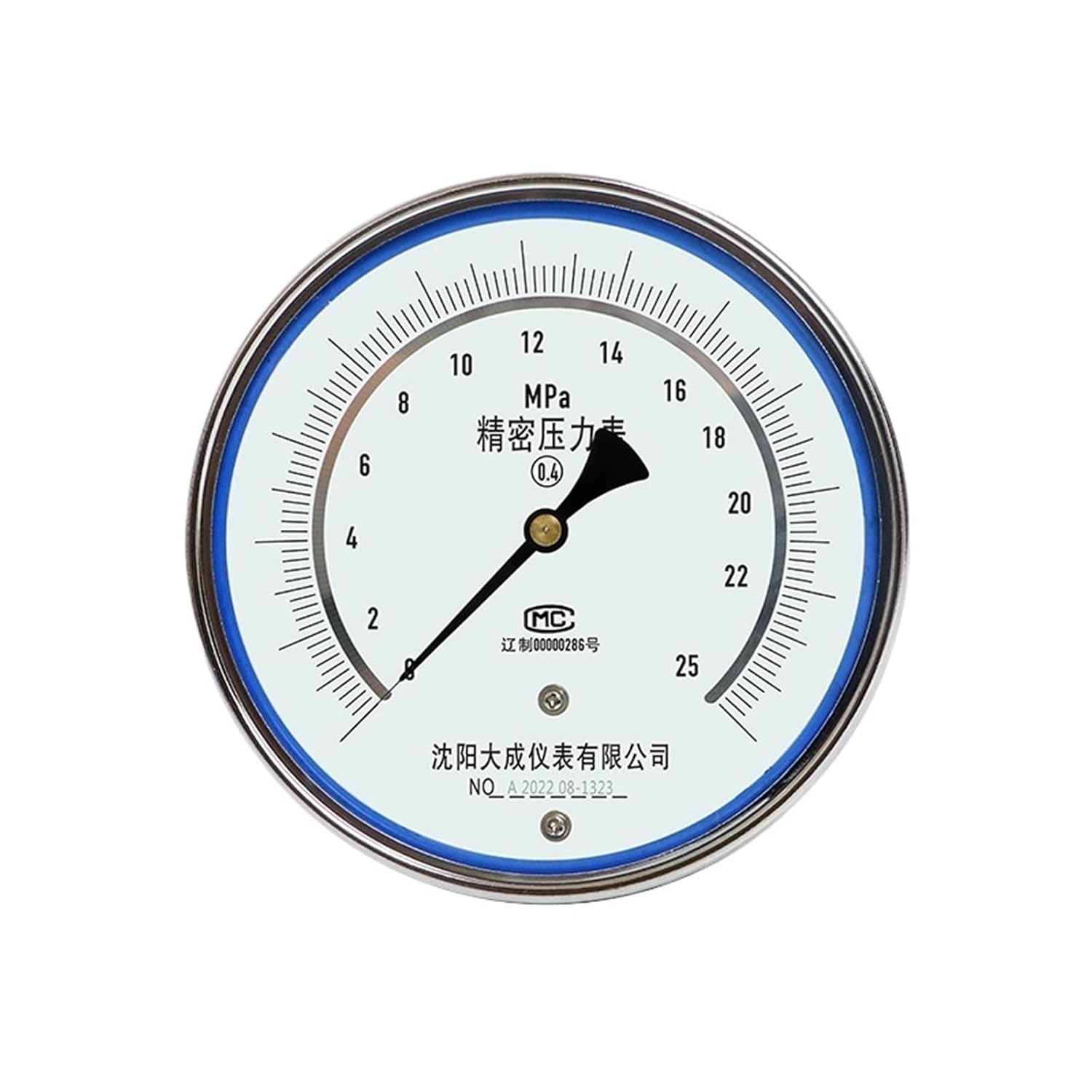 High Precise 100mm Industrial Instrument Iron Shell Copper Joint Pressure Gauge 150mm Radial Connection 150mm Back Connection