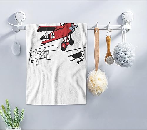 Miniatura 5 de AOYEGO Toallas de baño de guitarra, cuerda de madera con rayas de bajo, color marrón oscuro, toallas de mano suaves de microfibra para cocina,