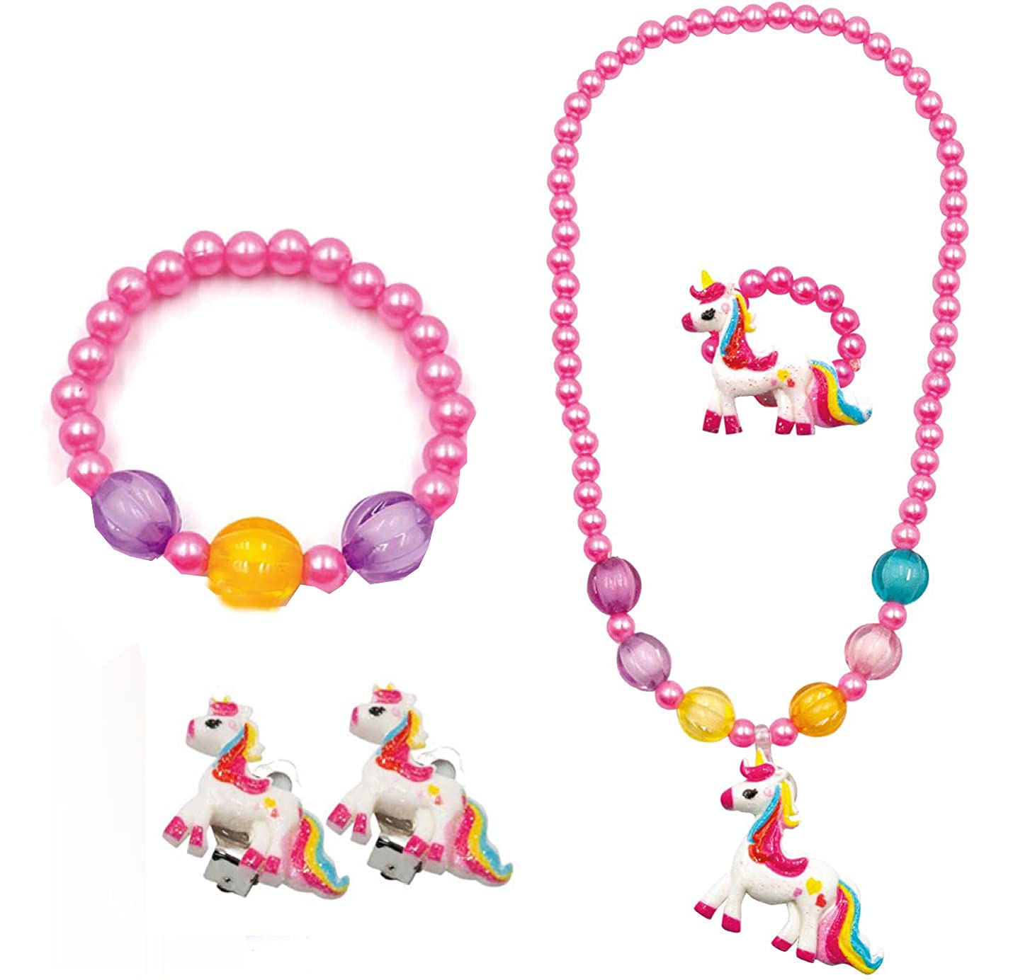Aashiya Trades Unicorn Gifts for Girls Necklace and Bracelet and earring Set (B09BR9D33X) Amazon Price History, Amazon Price Tracker
