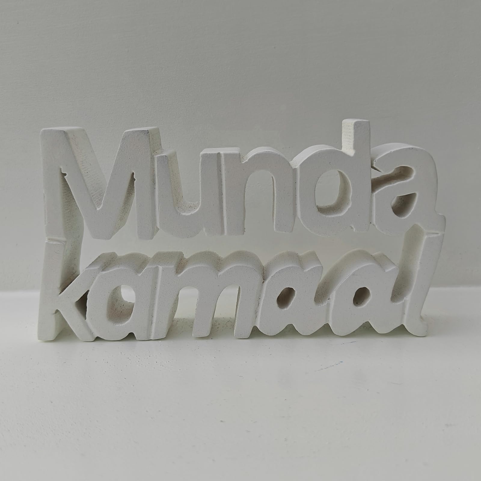 Munda Kamaal White Showpiece Aesthetic Table Decor - Ideal for Home Study Desk or Office Table | Quirky Room Decoration Showpiece | Decorative Items (6x3 -inches)-image-38