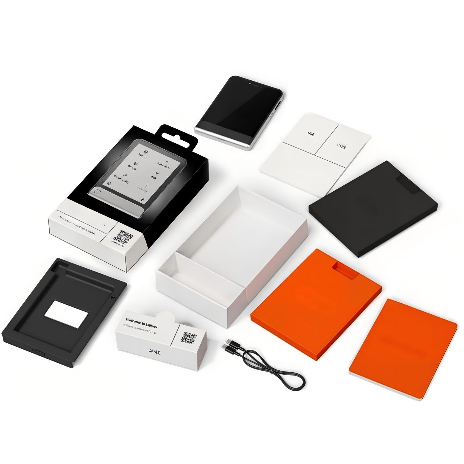 Nano X Crypto Hardware Wallet Bluetooth Cold Wallet mit zertifiziertem Chip für Bitcoin Ethereum 1000+ Münzen NFTs Schwarz