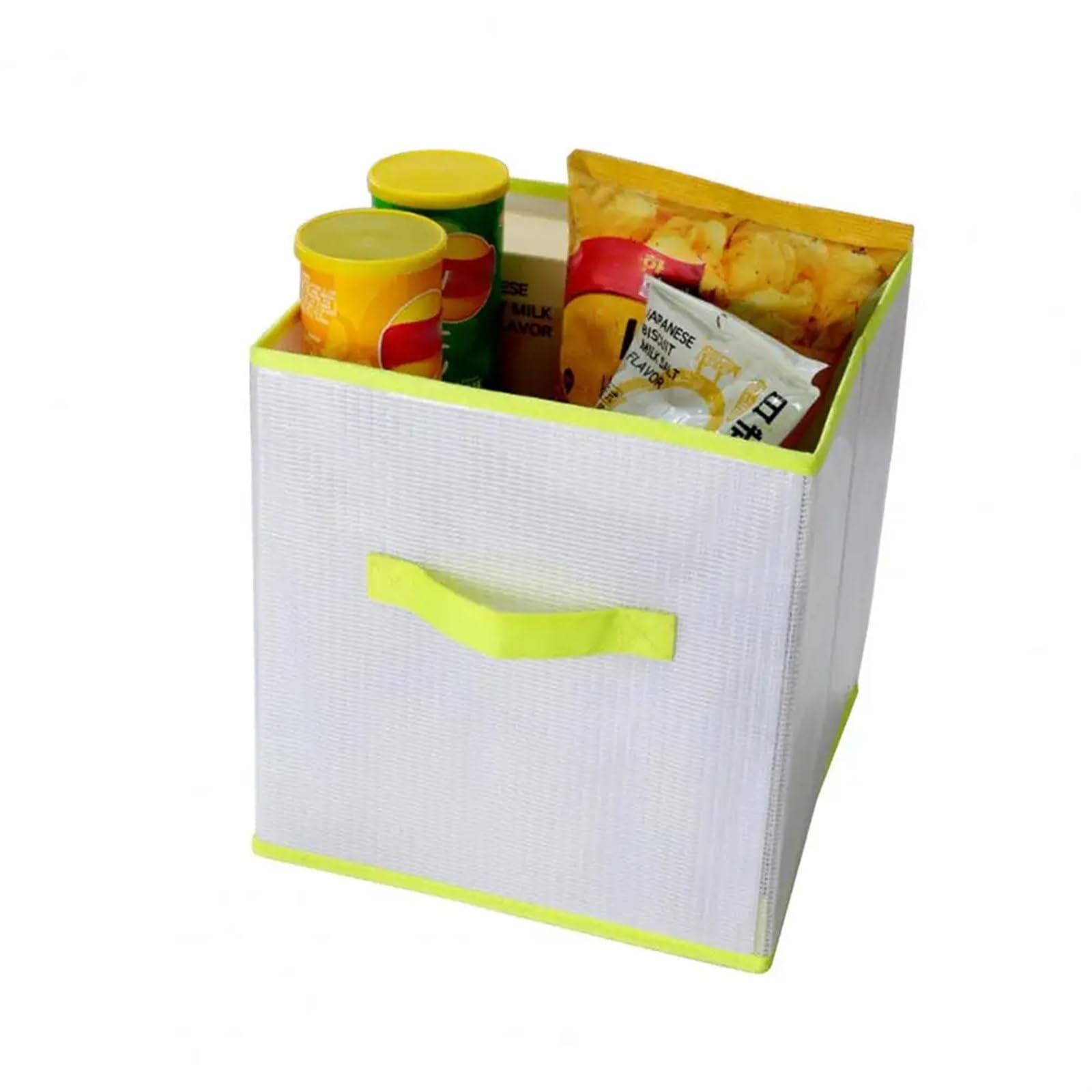 EWUHYFP Collapsible Storage Box Storage Box No Lid Foldable Sundries Organizer Collapsible Cube Shape Clothes Case Daily Use(Green)