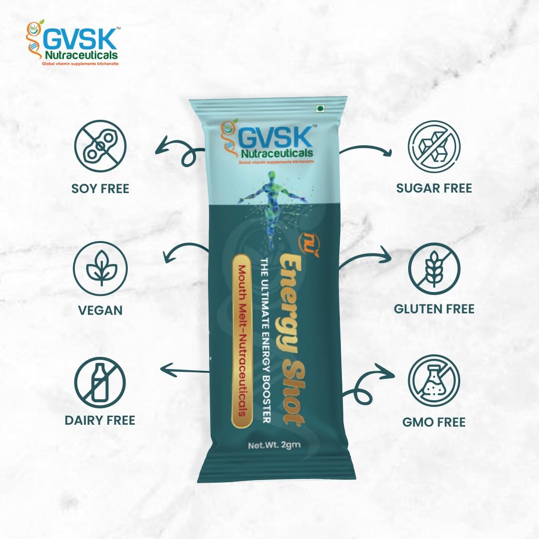 Energy Shot, Boosts Energy Levels, Improves Focus, Relieves Muscle Pains and Stress