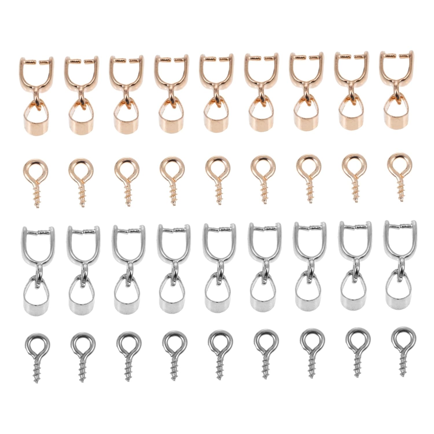 Veemoon 1set Screw Eye Pin for Jewelry Making Alloy Eyelet Findings for Crafting Necklaces Bracelets Earrings and More