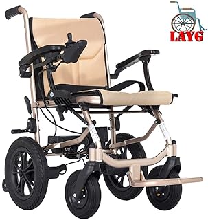 Sillas de ruedas eléctricas para adultos Ligera silla de ruedas, de aluminio de peso ligero eléctrico silla de ruedas, plegable móvil del reposapiés, for los inválidos de edad avanzada viaje, aire Par