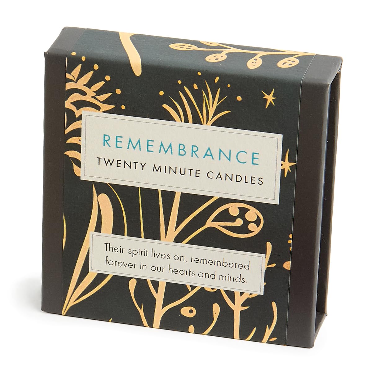 Cotton & Grey Natural Signature Collection - Remembrance (Folk) By - 12 Pure Beeswax Twenty Minute Candles With Ceramic Holder