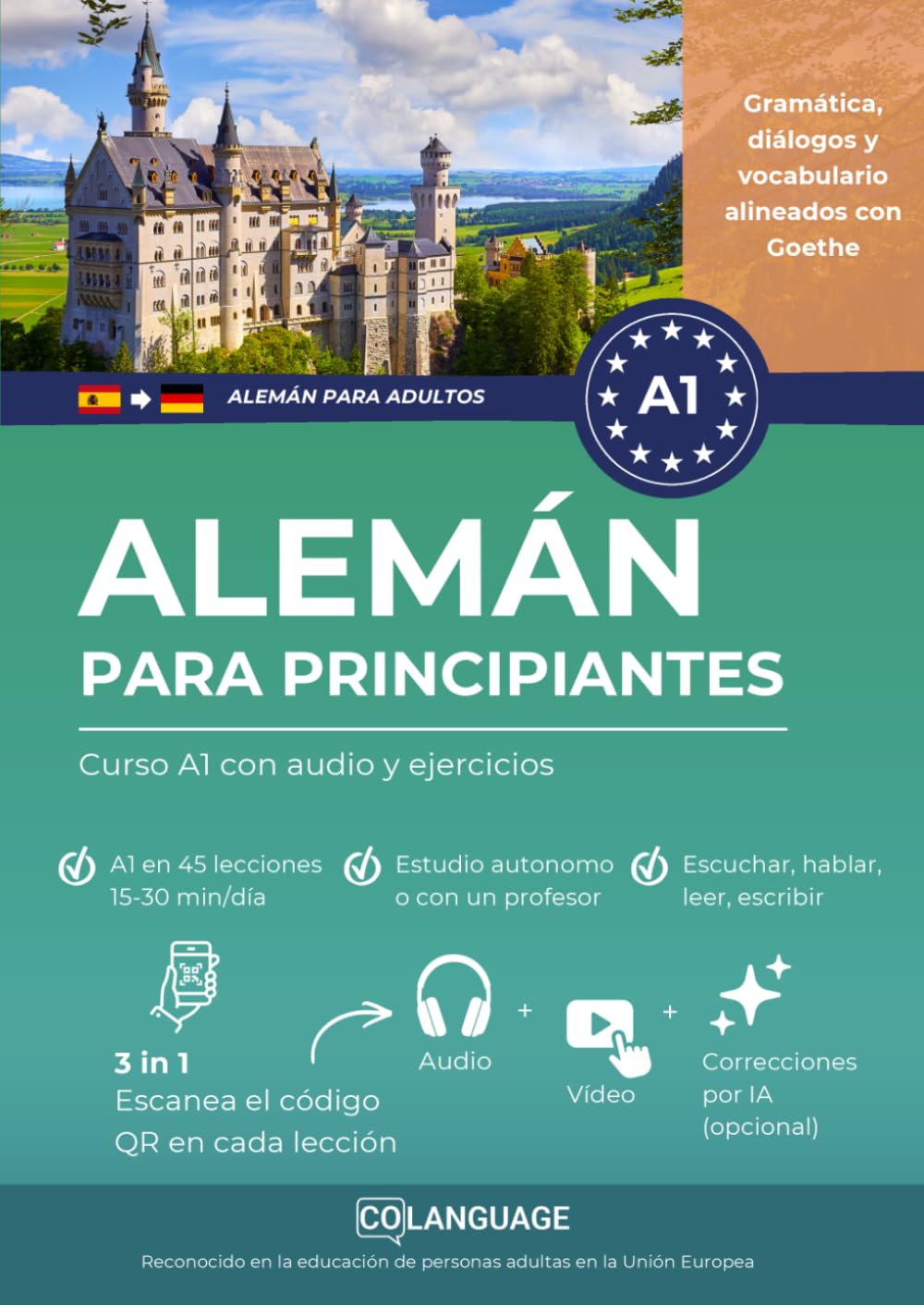 Alemán para principiantes: Curso A1 con audio y ejercicios: Curso A1 de alemán. Con audio, diálogos, gramática y ejercicios. Preparación completa para ... o clases.: 1 (Alemán para adultos)