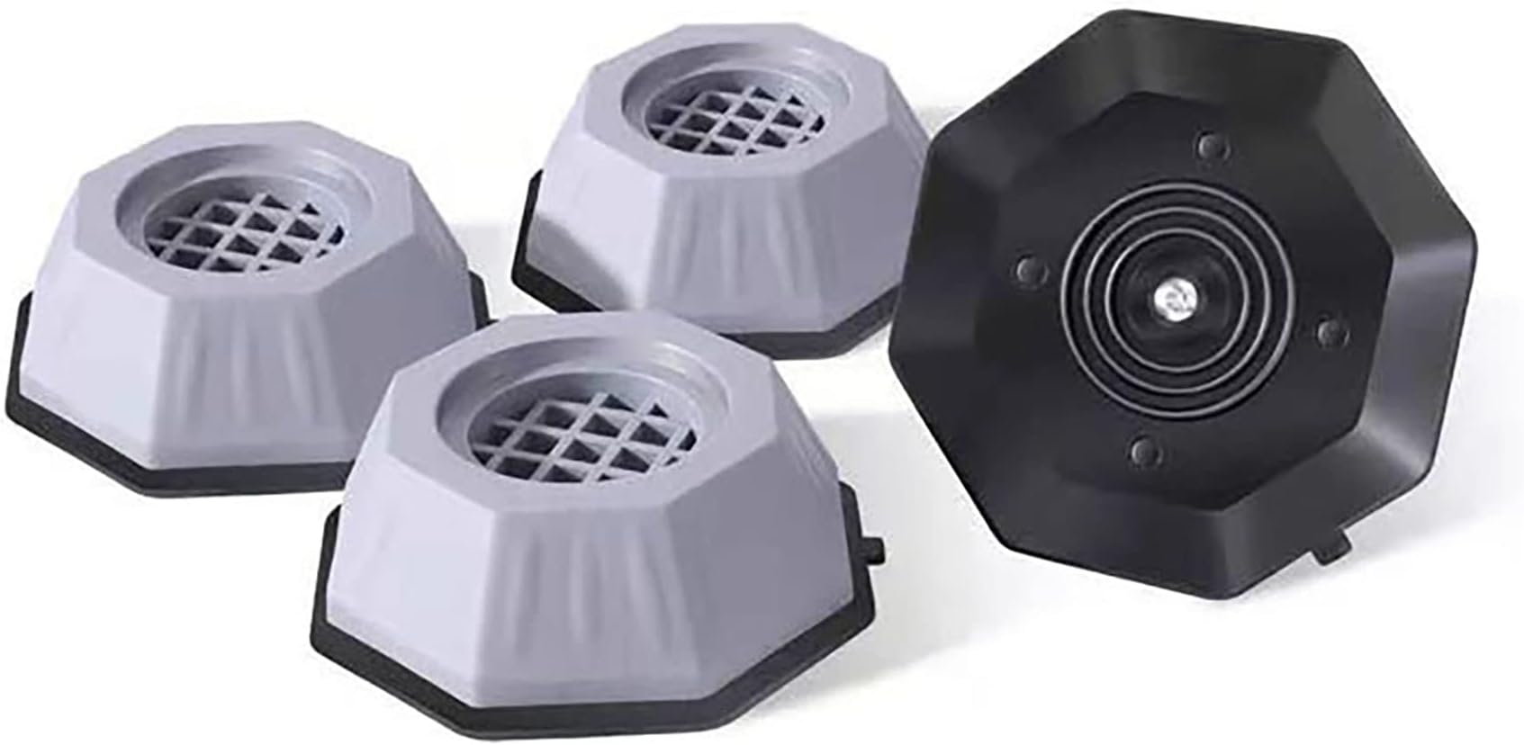 Tillsok Washer and Dryer Pedestals, Anti Vibration Pads Stops Washer Dryer Noise Moving Shaking Walking, Universal Pedestals and Shock Support, 4 PCS