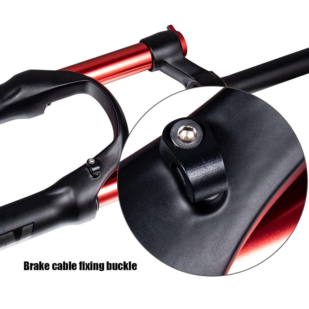 Horquilla para Bicicleta de montaña de 26/27.5/29 Pulgadas, Tubo Recto, Recorrido de 28.6 mm, Control de Hombro de 100 mm, Accesorios de Ciclismo (Negro, 29 Pulgadas).