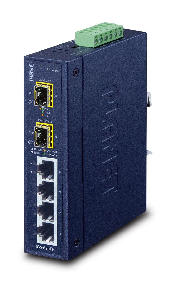 PLANET IGS-620TF commutateur réseau Non-géré Gigabit Ethernet (10/100/1000) Bleu