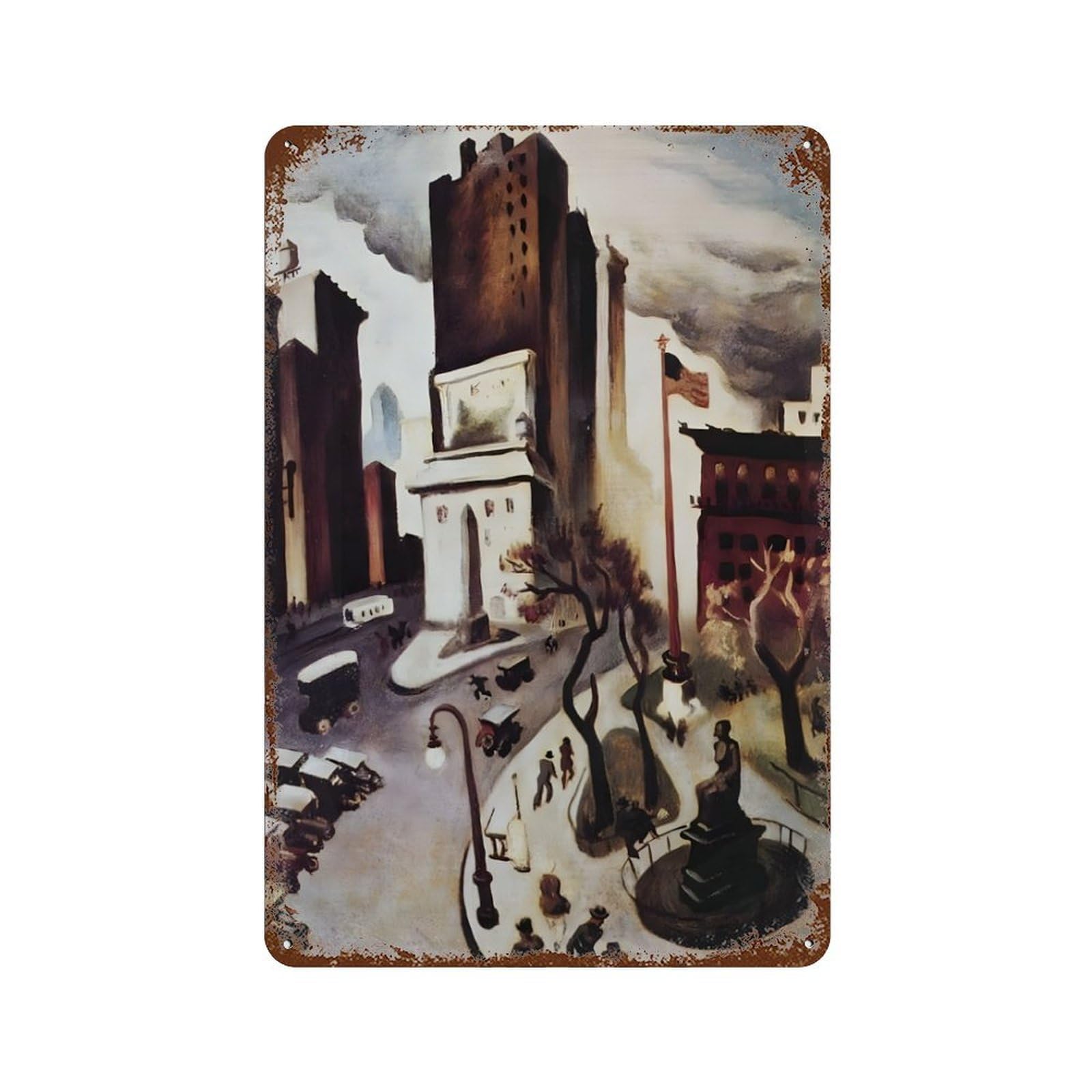xiaoxiaoshen Thomas Hart Benton (25) Wall Decor Art Metal Tin Poster Modern Home Decor Art Home Bar Shop Decorations Vintage Sign 30x20cm