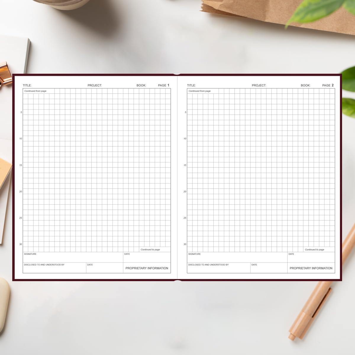 Snapklik.com : Lab Notebook/Laboratory Notebook - (.25" Grid Format ...