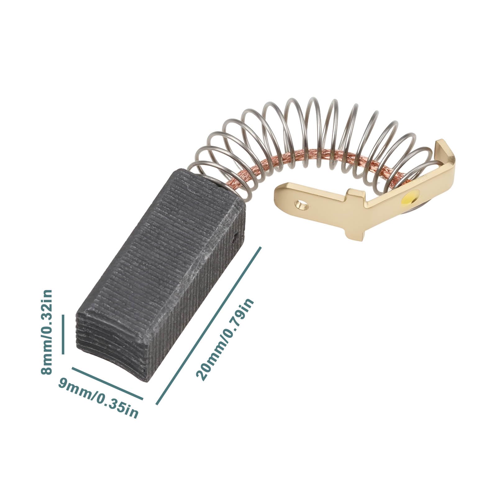 EMSea 2 Coppie Spazzole di Carbone 8 x 9 x 20 mm con Arresto Automatico Kit di Ricambio Compatibile con Holzher Fresatrice 2355 2356 2371 2373