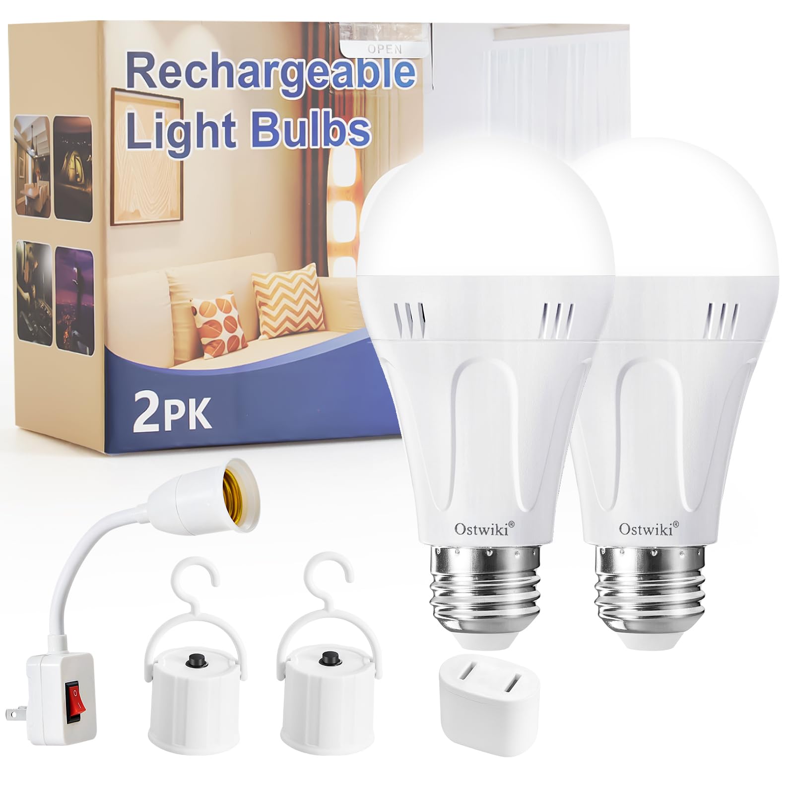 Ostwiki Rechargeable Emergency Light Bulbs