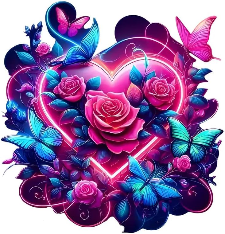 Flowers and Butterflies PVC Vinyl Car Decals Stickers Waterproof Self-Adhesive Decals for Cars, Laptops, Trucks, Motorcycles Wall Window Luggage Scratch Cover Door Decor Sticker