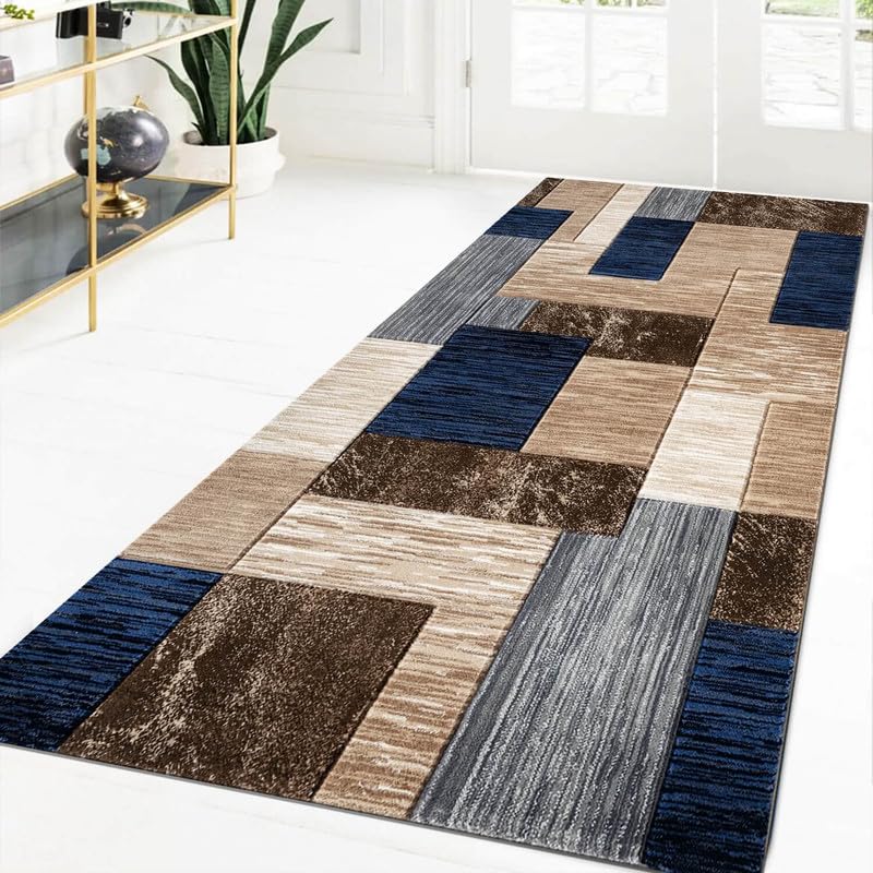 Rugs Inn Grandure Runner Rug – Large Washable Non-Slip Carpet for Living Room, Bedroom, Lounge, Dining, Kitchen, Modern Indoor Long Floor Rug (Des 1, 80x150 cm)