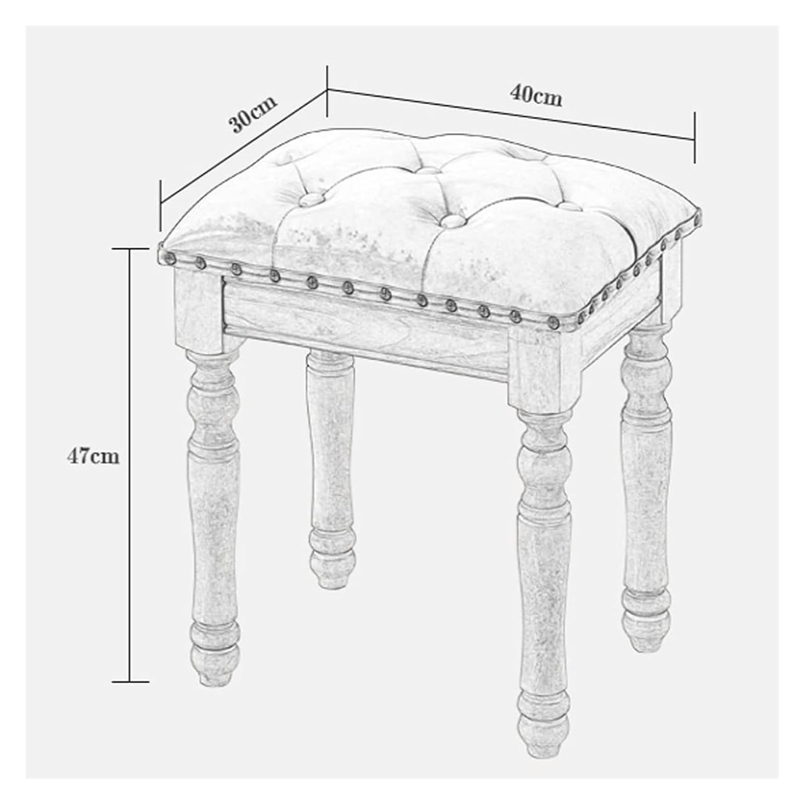 JIOWEUOE Sgabello da spogliatoio, panca da toeletta, sgabello per pianoforte, sgabello da spogliatoio in legno, sgabello per cambio scarpe da ingresso, sgabello da pranzo, bianco-3, bianco-3