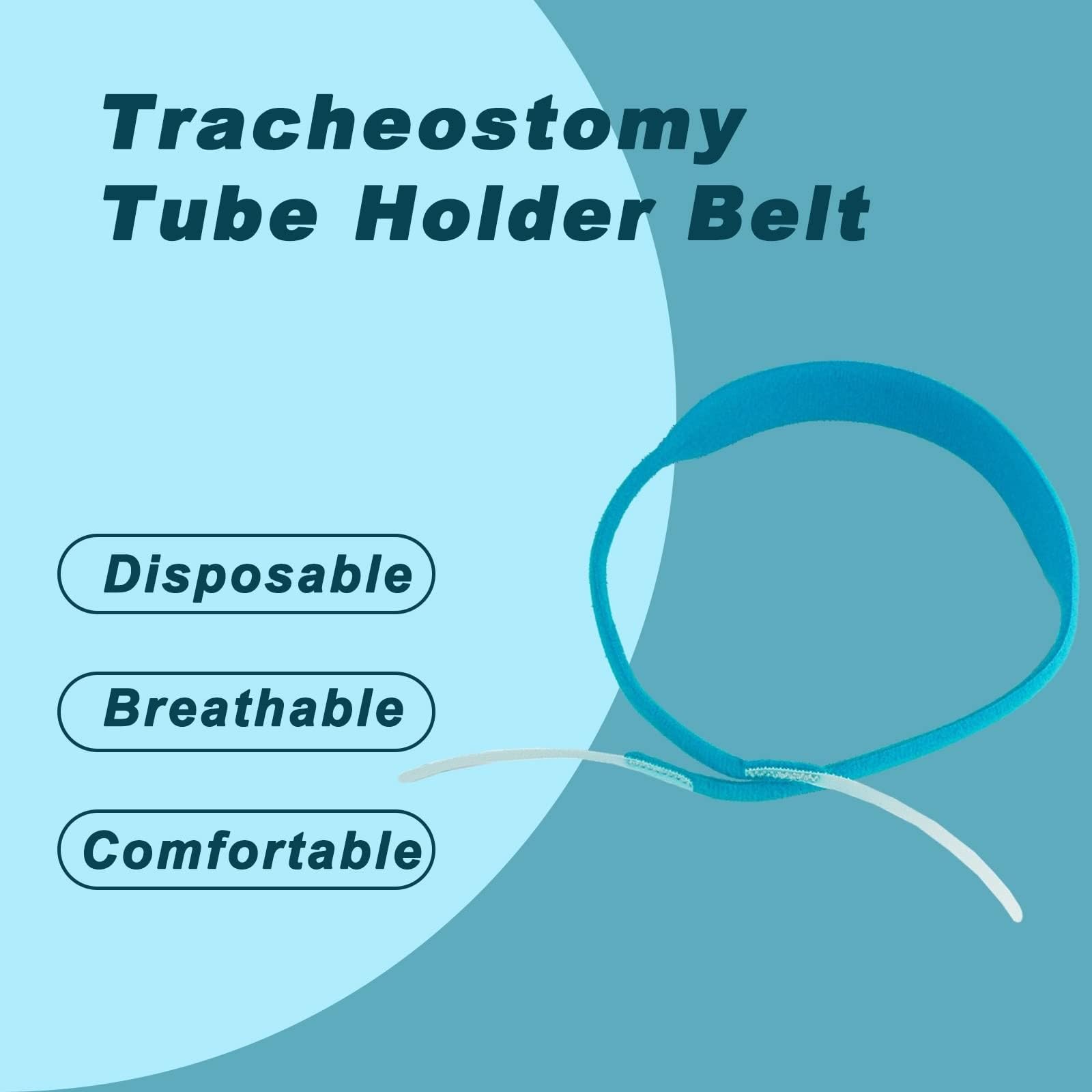 Cintura Portacannula Tracheostomica - Legami per La Cura della Tracheostomia - Lacci Monouso per Trachea da Collo per Laringectomia, Confezionati Singolarmente, 5 Pezzi