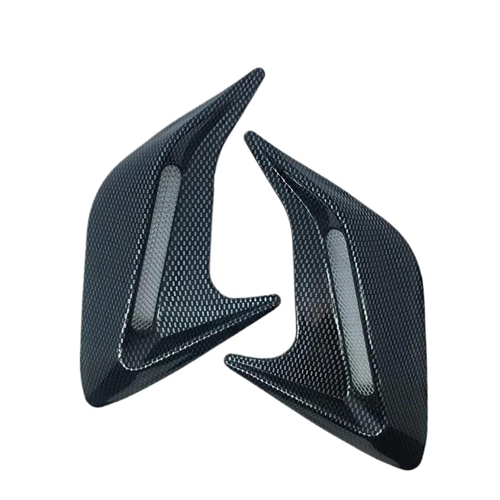 EJUOYO Side Vent Decor Sticker Universal 2Pcs Air Hood Vent Trims Hood Air Outlet Car Shark Gills Stickers Car Fender Side Vents(Carbon fiber pattern)