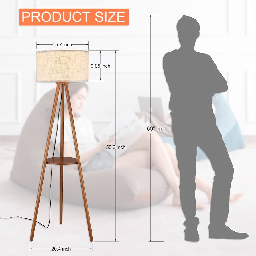 KUNST BAUMトリポッド Baobab Tree Park Wood Tripod Floor Lamp