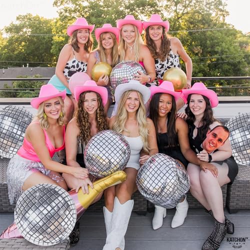 Image of KatchOn, Big Silver Disco Ball Balloons - 22 Inch, Pack of 6 | Disco Party Decorations, 4D Sphere Disco Balloons for 70s Theme Party Decor, Bachelorette Party Decorations | Graduation Decorations 2026