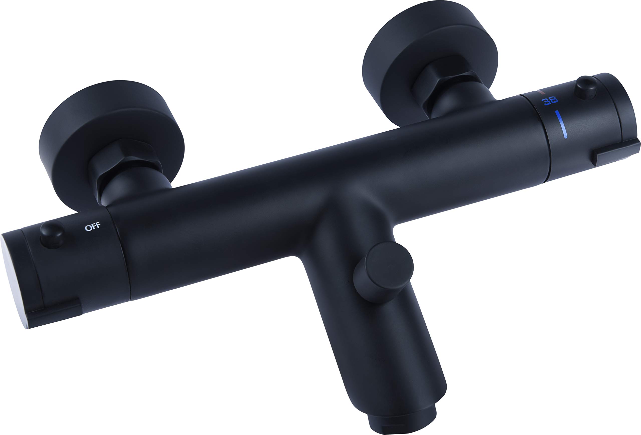 Mitigeur de bain mural noir Cornat NERS2 pour remplacer un robinet entartré