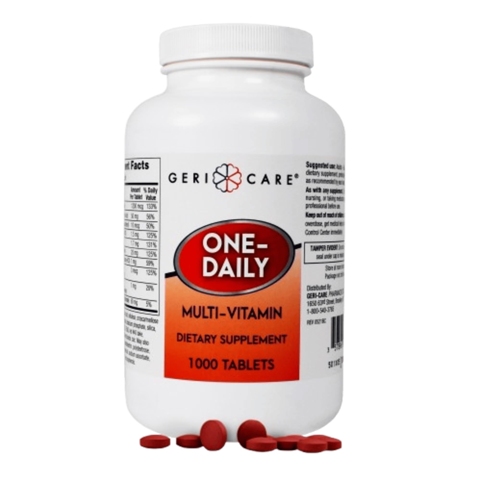 One-Daily Multi-Vitamin Tablet, 200 Count by GeriCare| Adult Multivitamin Supplement for Men & Women | Easy-to-Take Dietary Supplement with Vitamins A, C, D3, B, Calcium| Vitamin & Mineral Complex — Amazon image 9