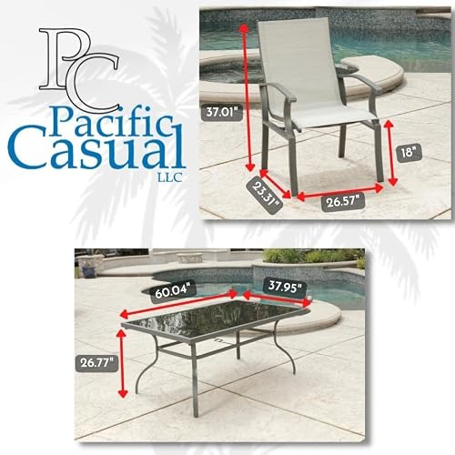 Pacific Casual Bristol 7-Piece Swivel Dining Set #TOP29