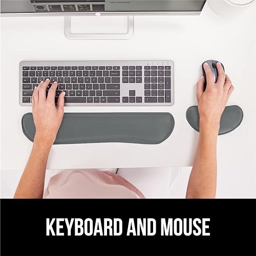 Miniatura 8 de Gorilla Grip - Reposamuñecas ergonómico de espuma viscoelástica de gel suave para teclado y mouse, antideslizante, para aliviar el dolor al