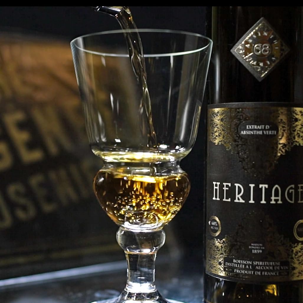 Absinth Heritage Verte | Mit Goldmedaille prämiert | Premium Qualität mit Weinalkohol destilliert | Original Rezeptur | 68% (1x 0,5 l)