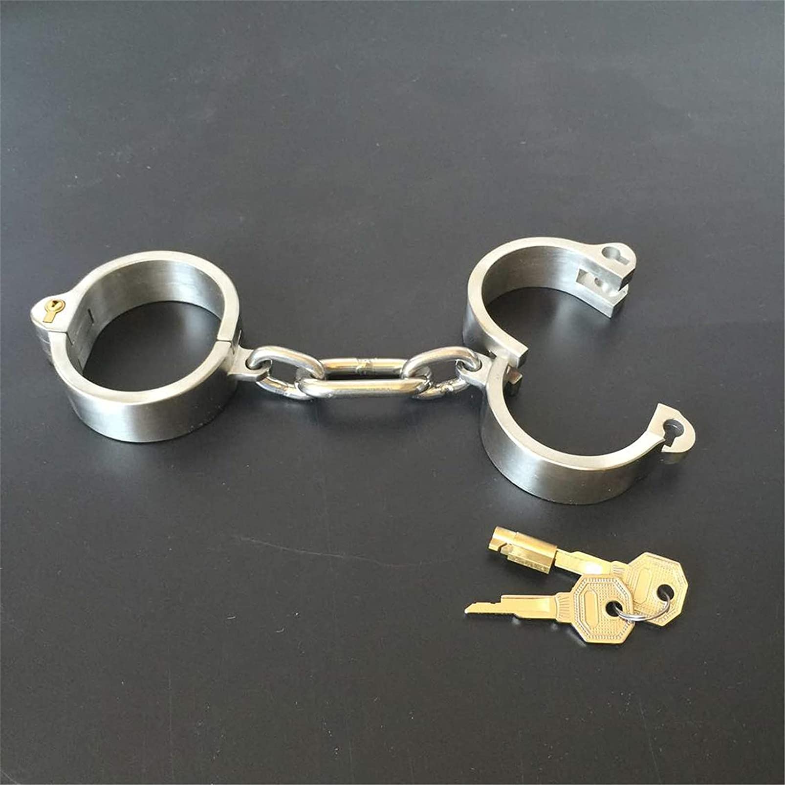 Erotische Metall Sex Handschellen mit Schlüssel, 1 Paar SM Bondage Hand Manschette/Handcuffs Fetisch Slave Restraint Sex Spielzeug für Männer Frauen Cosplay Erwachsene Spiel,Mann 6.5 * 5.3cm