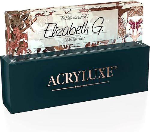 Miniatura 6 de Placa de nombre personalizada para escritorio, 2x8 pulgadas, acrílico transparente grueso, caja de regalo, decoración de escritorio de oficina.