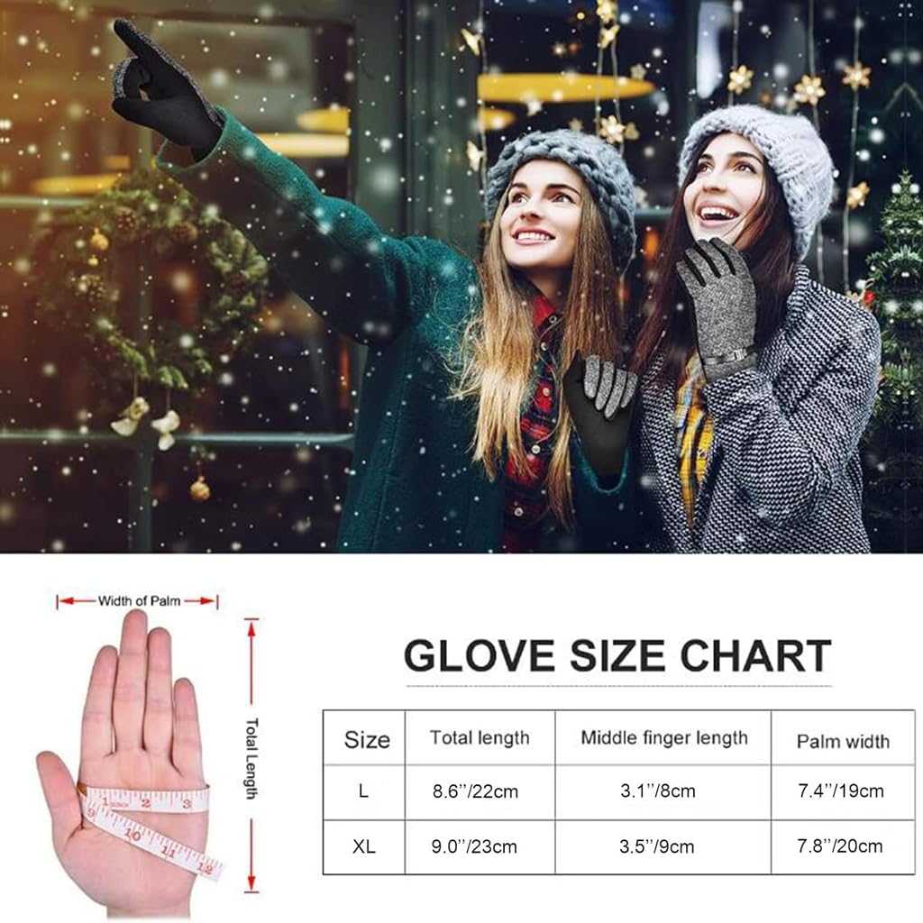 Guantes de Cuero para Mujer, Guantes cálidos de Piel de Oveja, Guantes con Pantalla táctil, Guantes para Ciclismo al Aire Libre, Guantes cálidos de Piel de Oveja
